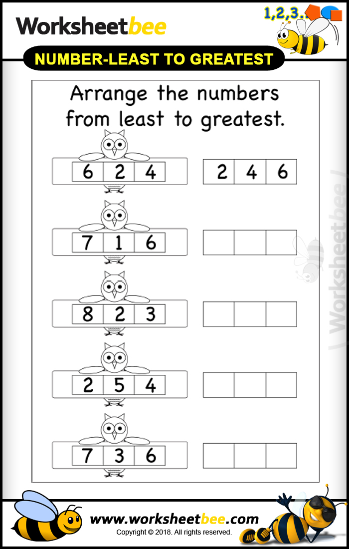 Amazing Printable Worksheet for Kids Arrange the Number 5