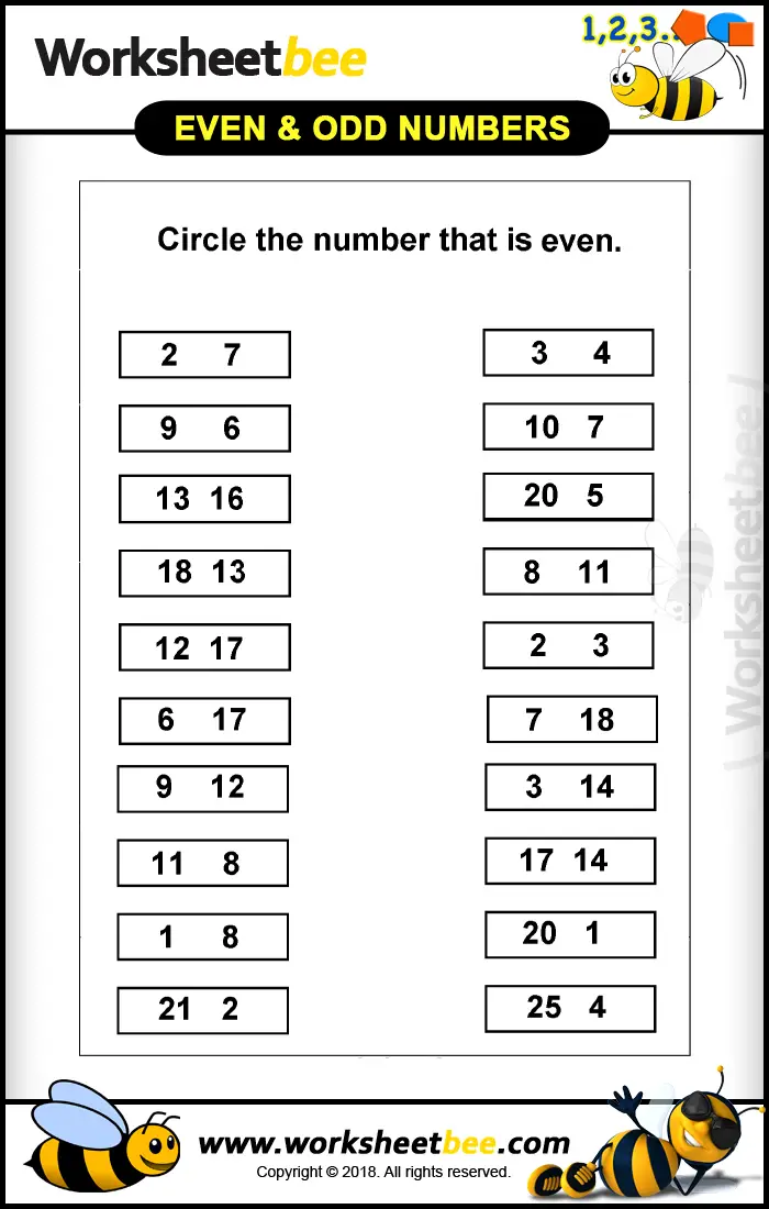 printable worksheet for kids even and odd numbers1