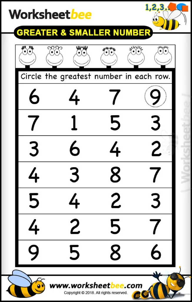 Worksheets Printables for Kids About to Circle the Number 3 – Worksheet Bee