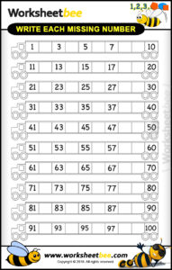 Amazing Printable Worksheet for Kids About to Write Each Missing Number ...