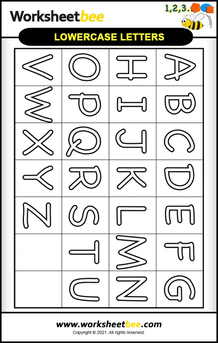 Printable Coloring Worksheet of Capital Letters for kids