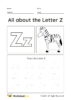 Trace the Letter Z Uppercase and lowercase tracing sheet for kids ...