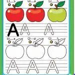 worksheet A for Apple for kids