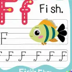 Printable Worksheet of F for Fish for Kids