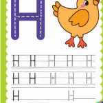 Printable Worksheet of H for Hen for Kids